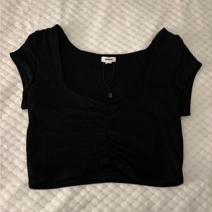 Garage Black Ruched Women's Blouse